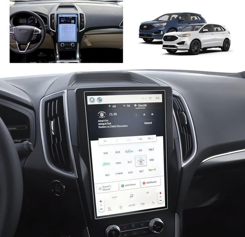 BSTW for 2024 Ford Edge Screen Protector for 2021-2024 Edge SE/SEL/ST/ST-Line/Titanium SYNC 4A 12-In Touchscreen 2024 Edge Accessories Anti-Fingerprint & Glare Tempered Glass Film (Edge 12-In Matte) - Image 1